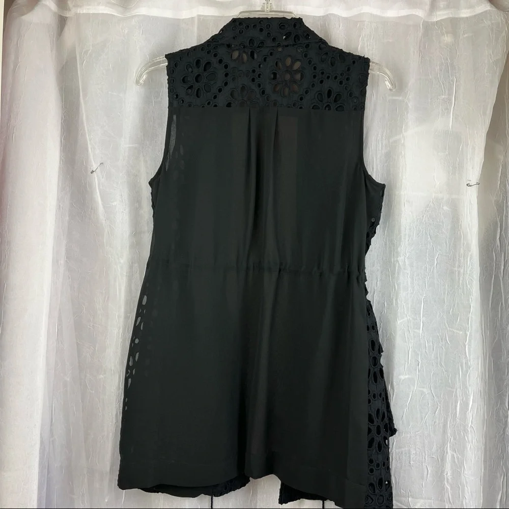 Simply Vera Vera Wang eyelet cardigan pull tie Size XS